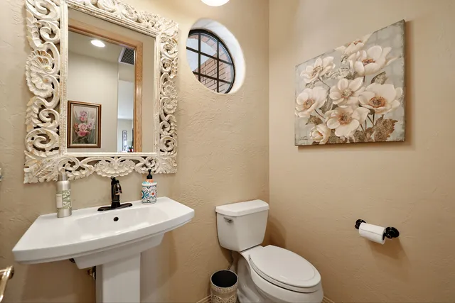 a large kitchen with cabinets