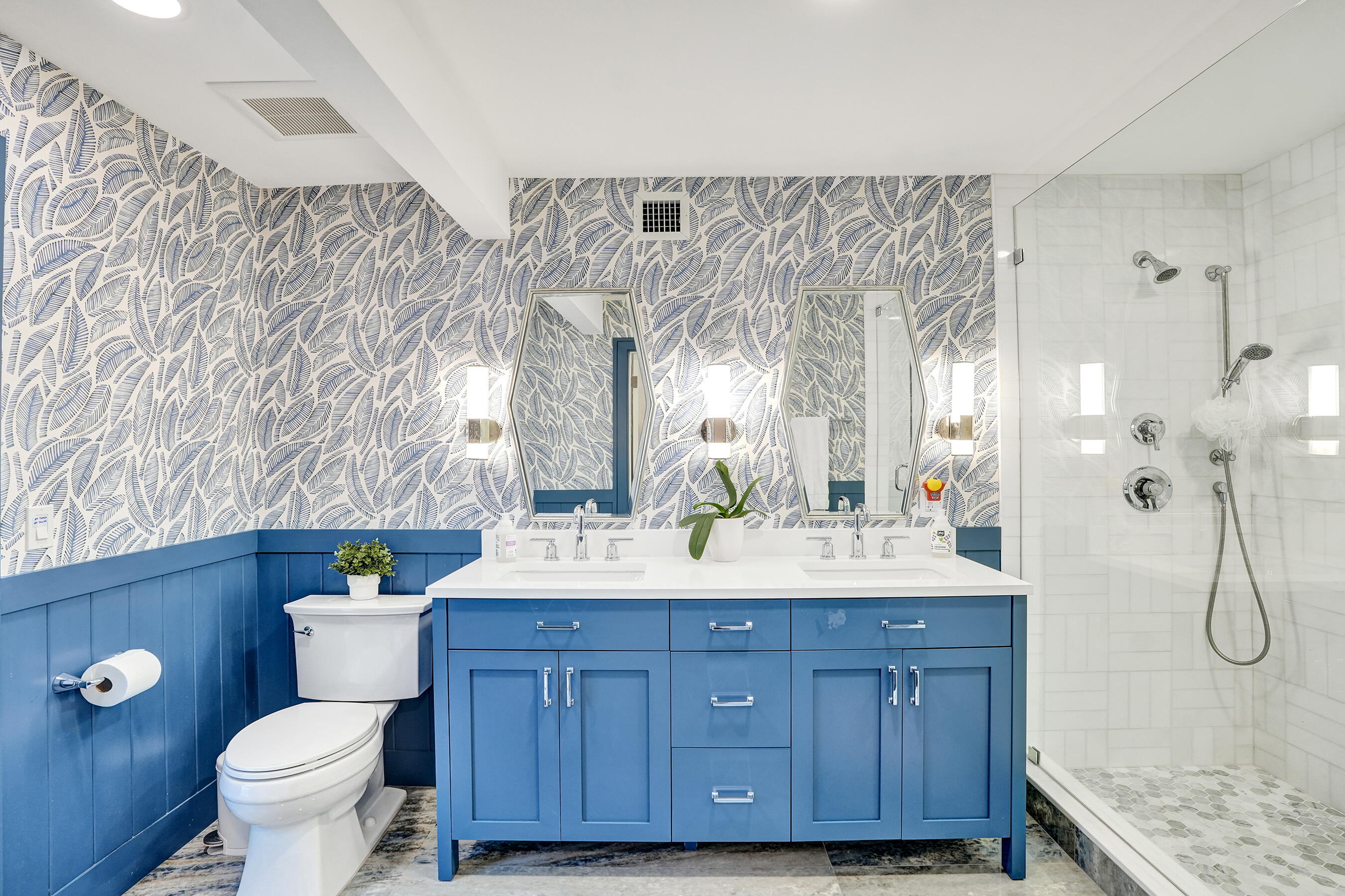 3681 Northwest 24th Terrace Boca Raton, FL 33431 - Photo 37 of 78 Vibrant blue bathroom