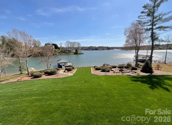 a view of a lake and outdoor space