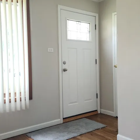 a view of an front door