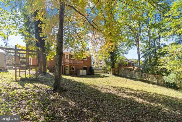a view of a yard with a tree