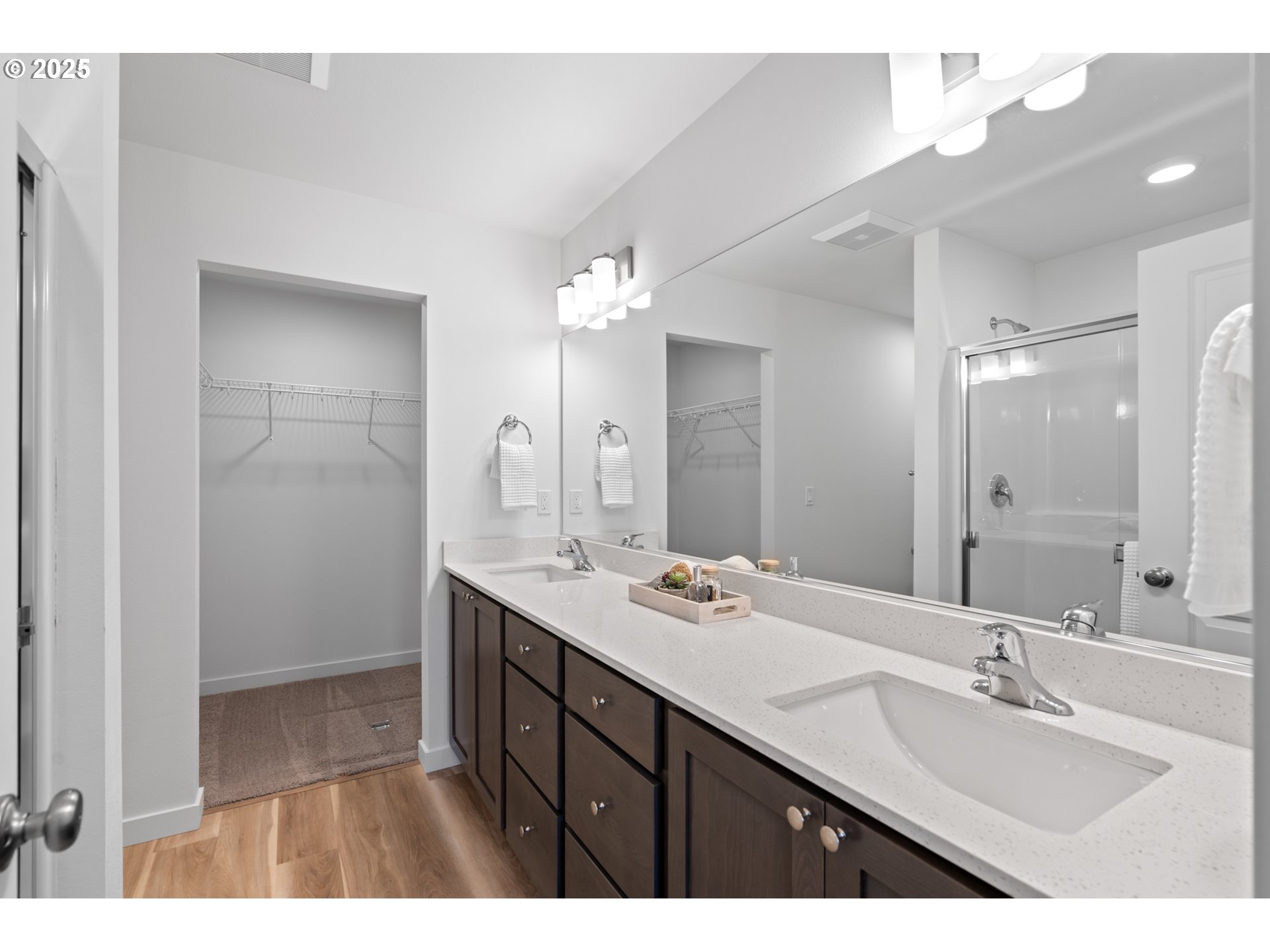 218 Southwest Sparrow Street Boardman, OR 97818 - Photo 22 of 23 a bathroom with a double vanity sink mirror and double