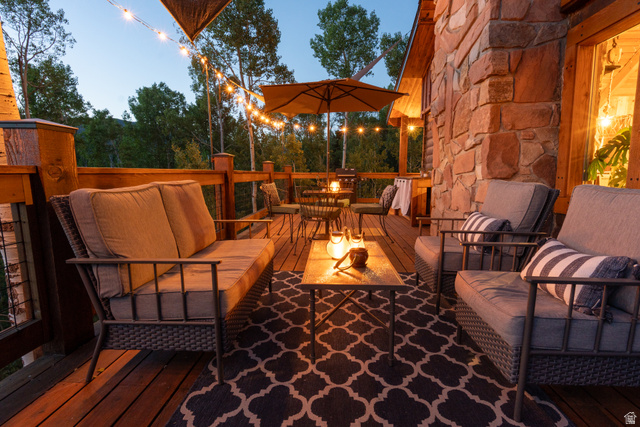 8737 Sage Run Road Kamas, UT 84036 - Photo 9 of 27 Expansive wood-deck for entertaining with views of mountains and valley.