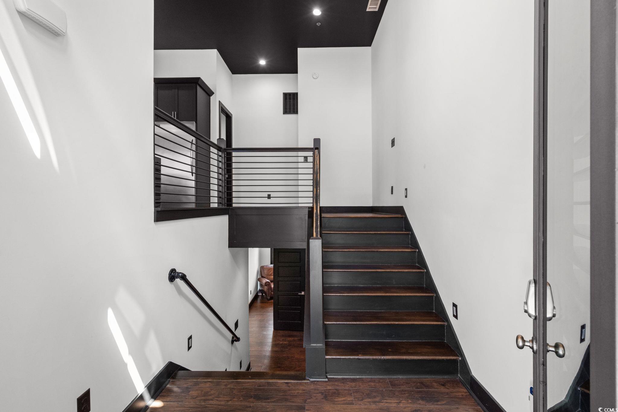 34 Shady Moss Loop, Unit 34 Murrells Inlet, SC 29576 - Photo 5 of 40 Stairs with wood finished floors and recessed lighting