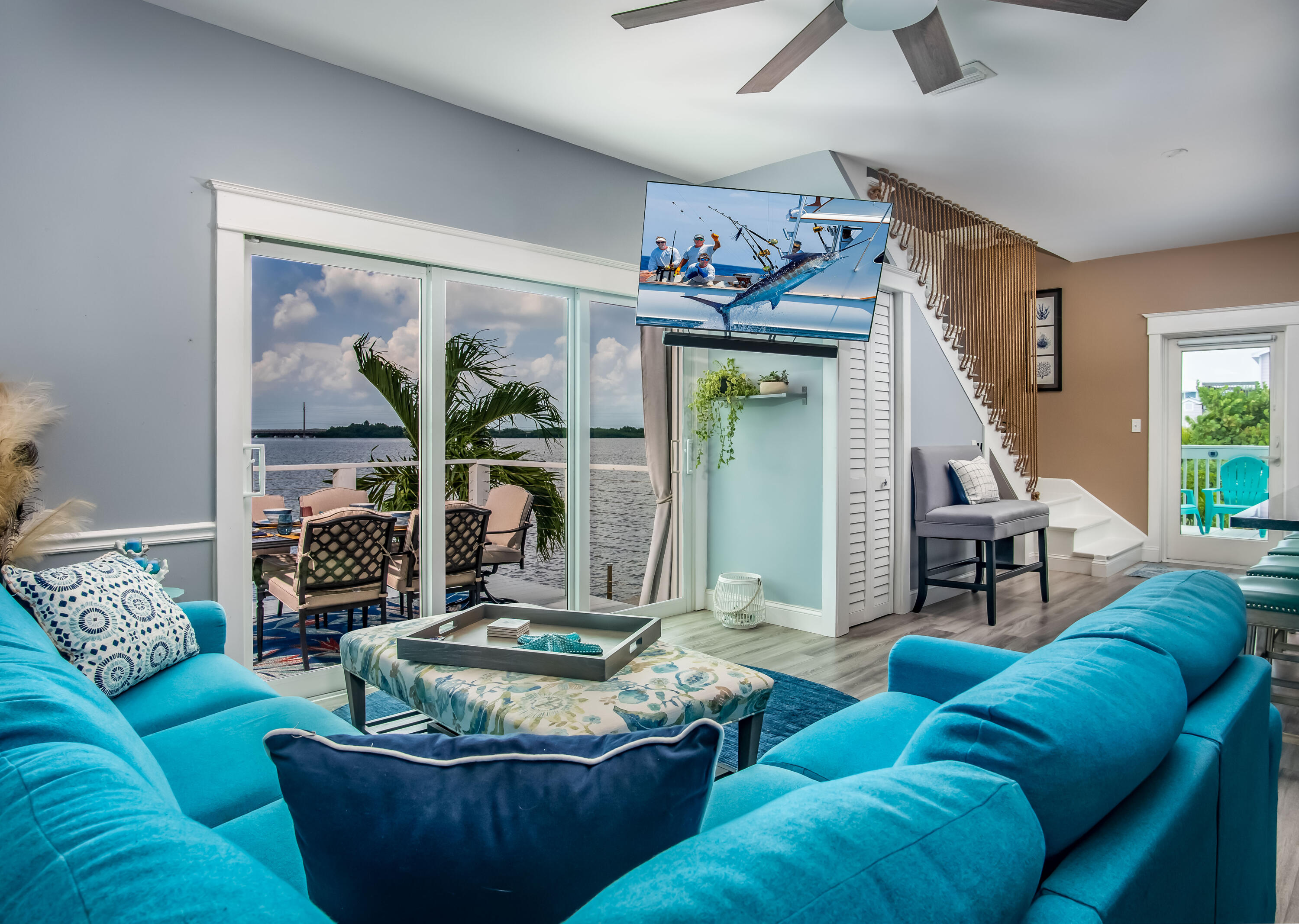 6 Shore Drive Key West, FL 33040 - Photo 29 of 45 a living room with furniture and a fireplace