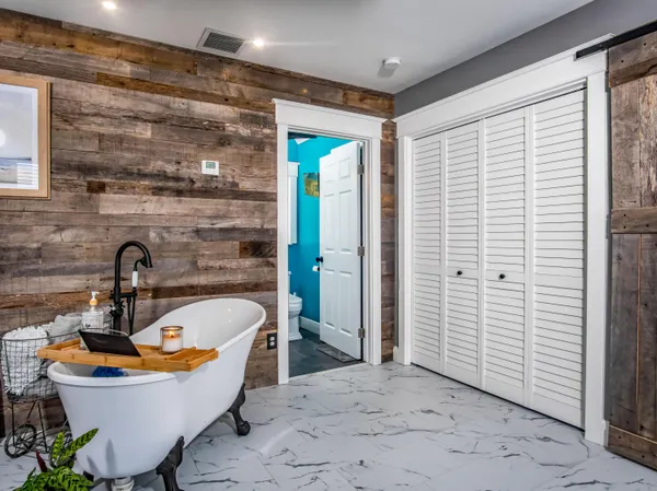 a very nice looking room with a large window