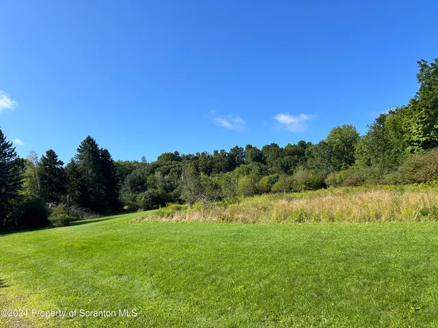 a view of lake with green space