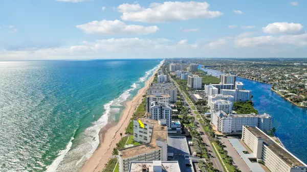 a view of a city with tall buildings
