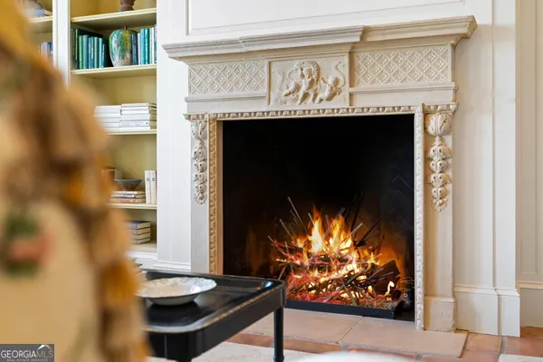 a view of a chairs and table in the patio