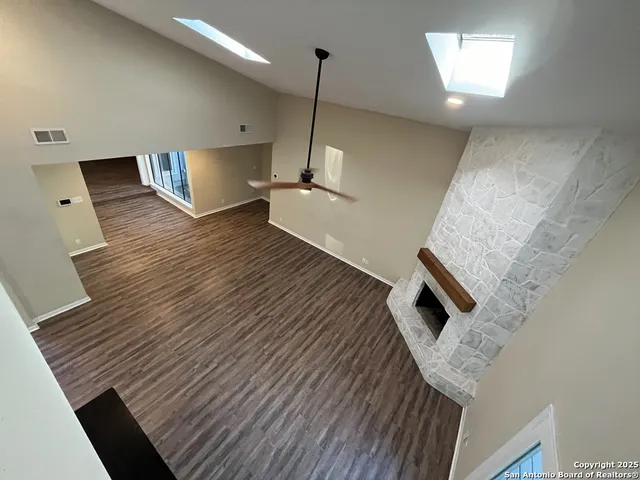 a view of outdoor space with playground and green space