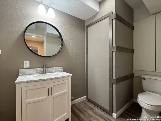 a view of a park with slide