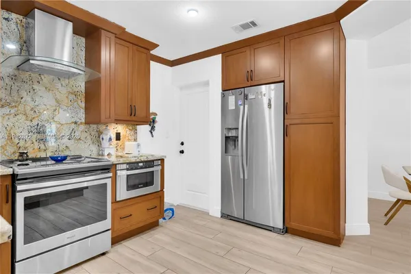 a living room with furniture and a couch