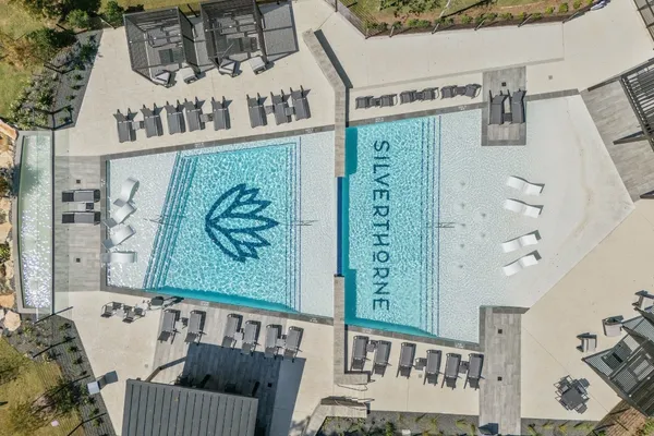 a front view of a bedroom