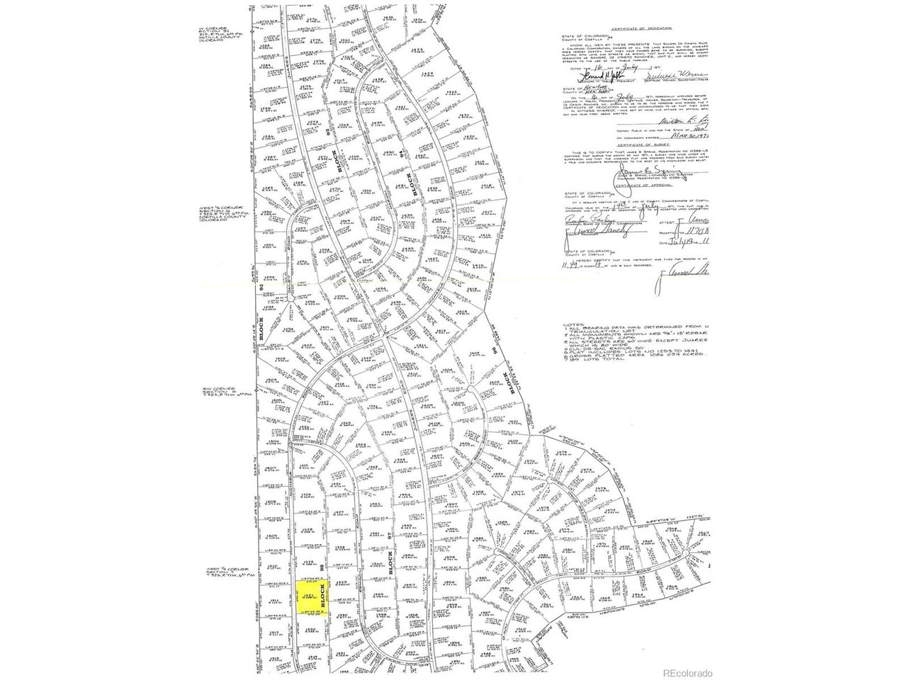 1321 Michaels Road San Luis, CO 81152 - Photo 16 of 17 Survey Plat Map