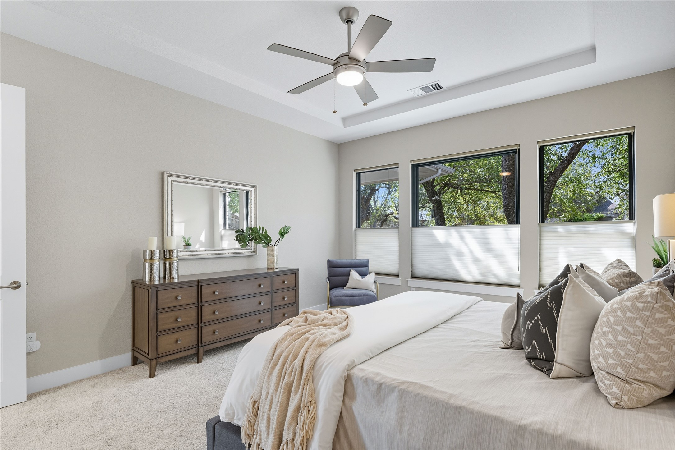 4323 Spicewood Springs Road, Unit 1 Austin, TX 78759 - Photo 12 of 35 a bedroom with a large bed and a window