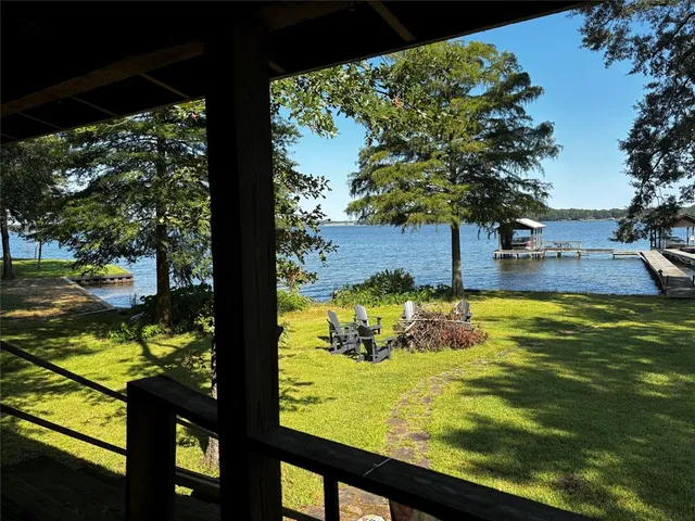 a view of swimming pool from a yard
