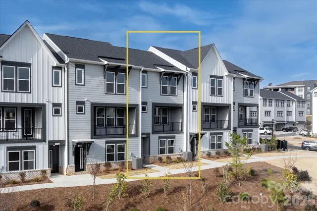 a front view of a building with street