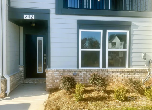 a front view of a house