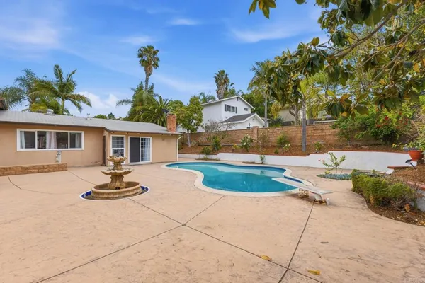 a view of a house with a patio