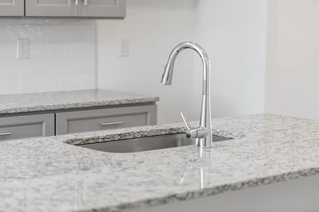 a close view of a sink