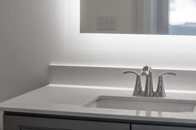 a close view of sink