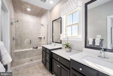 4638 Plum Road Monrovia, MD 21770 - Photo 3 of 8 Master Bath w/ Roman Shower & Dual Vanities