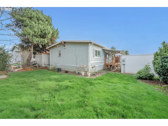 a house view with a garden space