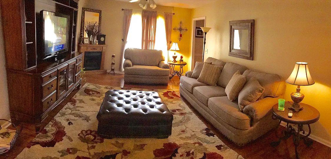 1701 Carter Road Decherd, TN 37324 - Photo 4 of 25 19x13 living room with vent-less gas log fireplace to cozy around during the winter months.