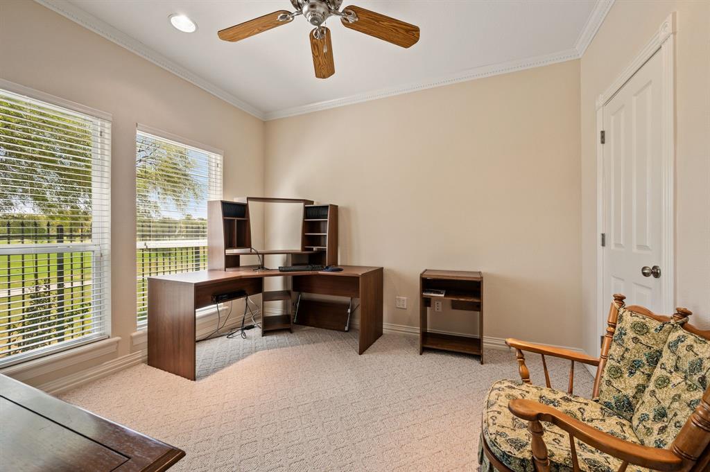 10701 Whitestone Ranch Road Benbrook, TX 76126 - Photo 17 of 26 4th bedroom or office with view of golf course