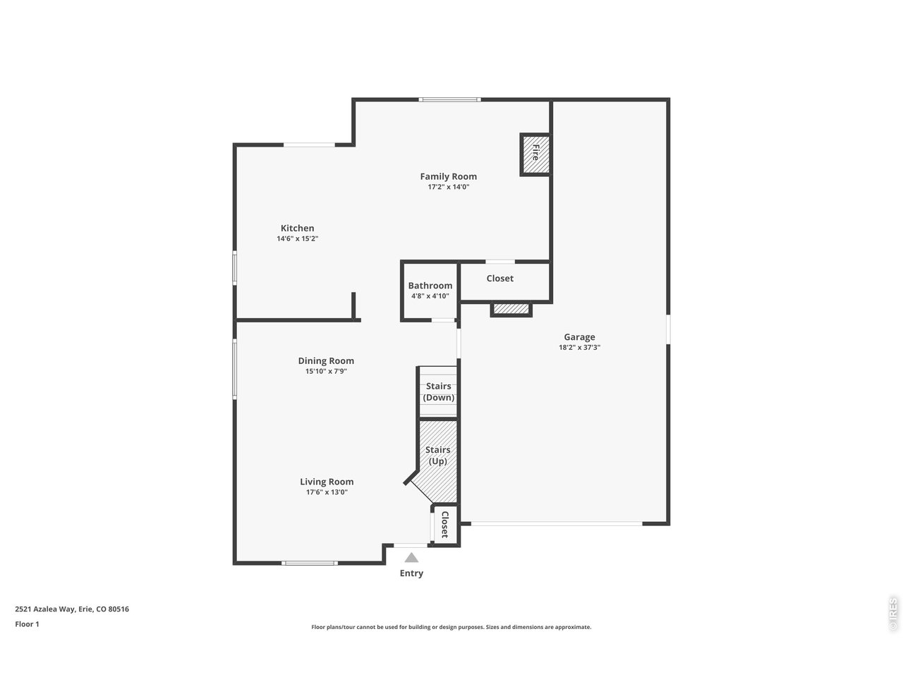 2521 Azalea Way Erie, CO 80516 - Photo 44 of 47 2521 Azalea main level floor plan