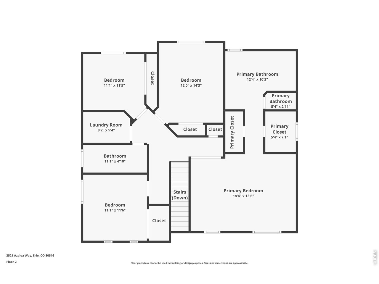 2521 Azalea Way Erie, CO 80516 - Photo 45 of 47 2521 Azalea upper level floor plan