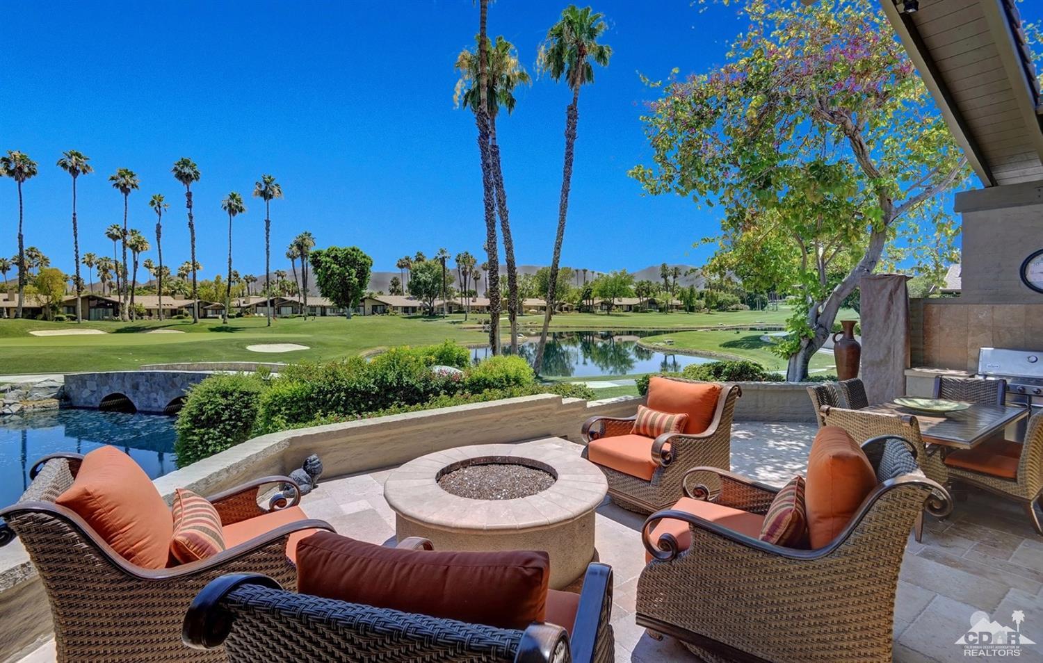 395 Red River Road Palm Desert, CA 92211 - Photo 24 of 29 a view of an outdoor sitting area with furniture and garden