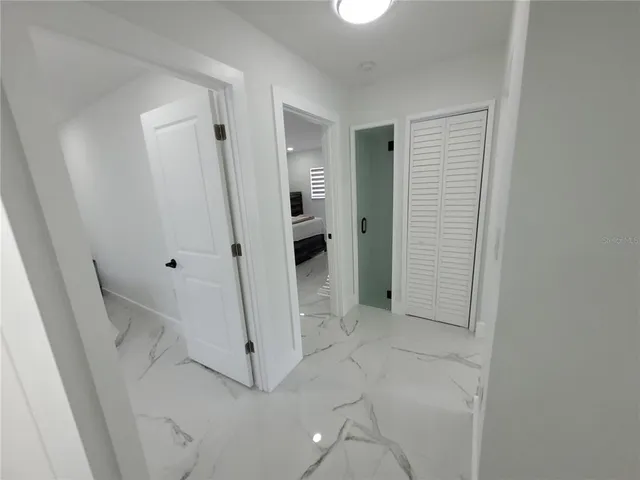 wooden floor in a en suite bathroom