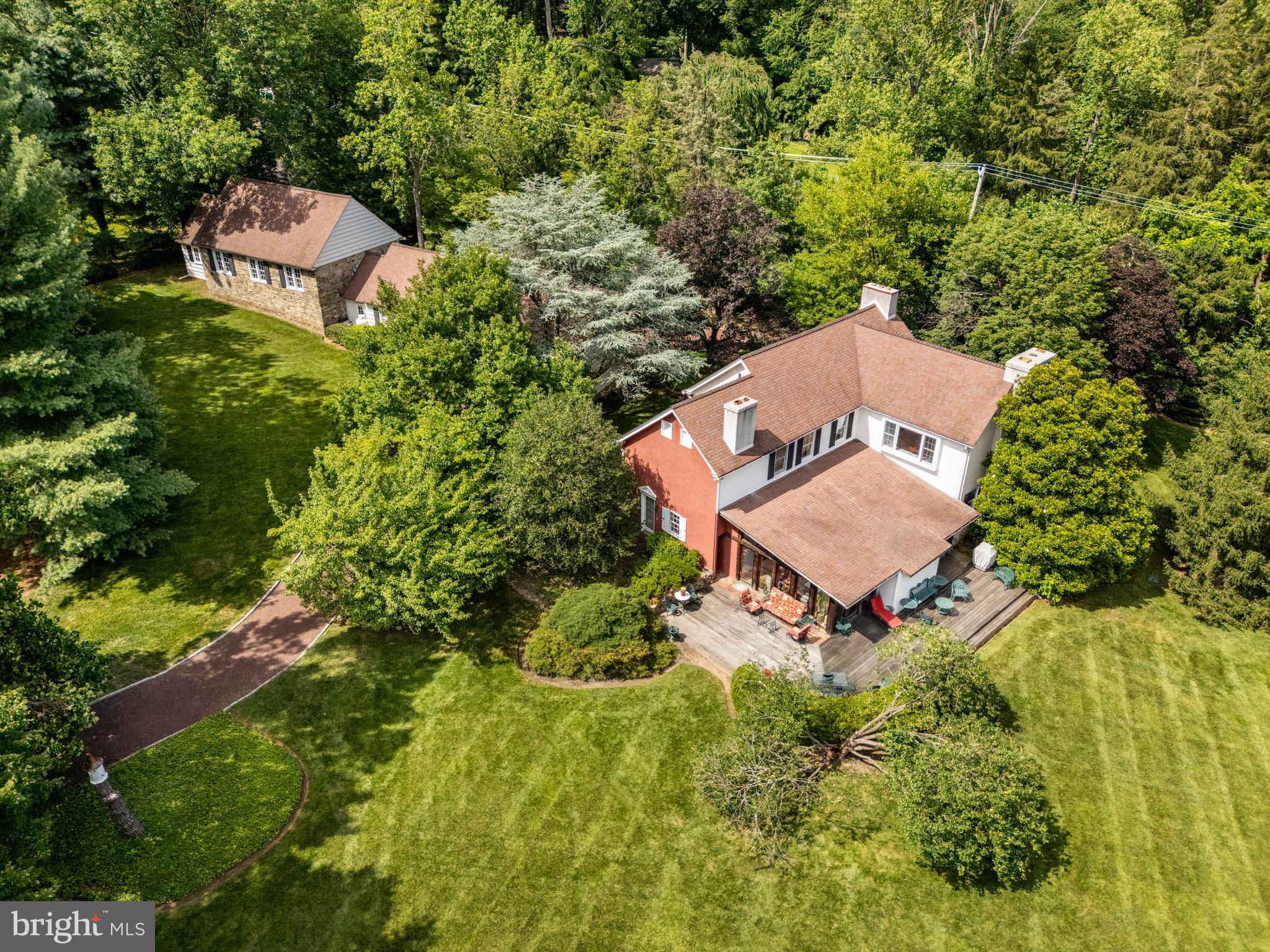 2070 Huntingdon Road Huntingdon Valley, PA 19006 - Photo 76 of 76 an aerial view of a house with yard swimming pool and outdoor seating