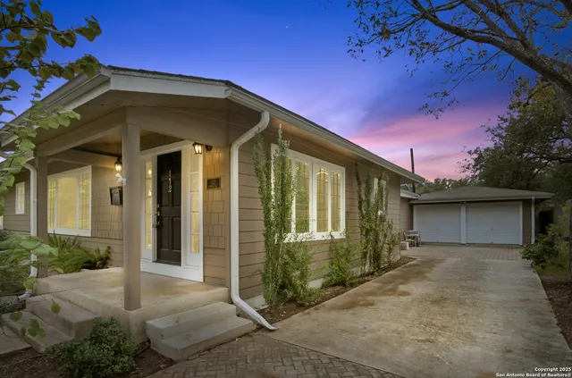 a front view of a house