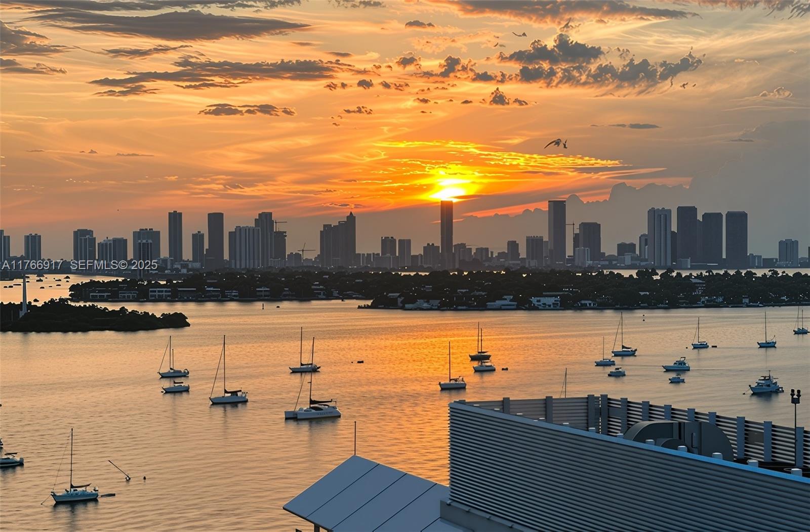 a view of a city with an ocean