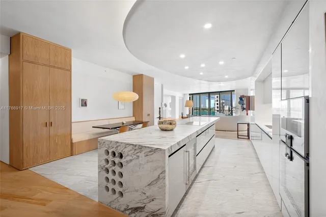 a view of a city and a mountain view