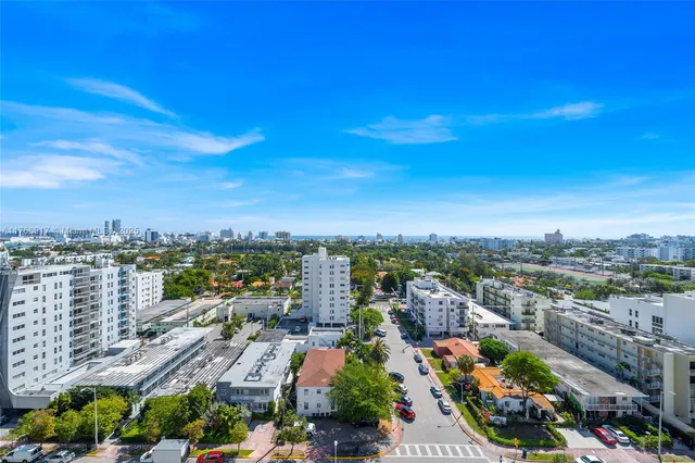 a view of a city with tall buildings