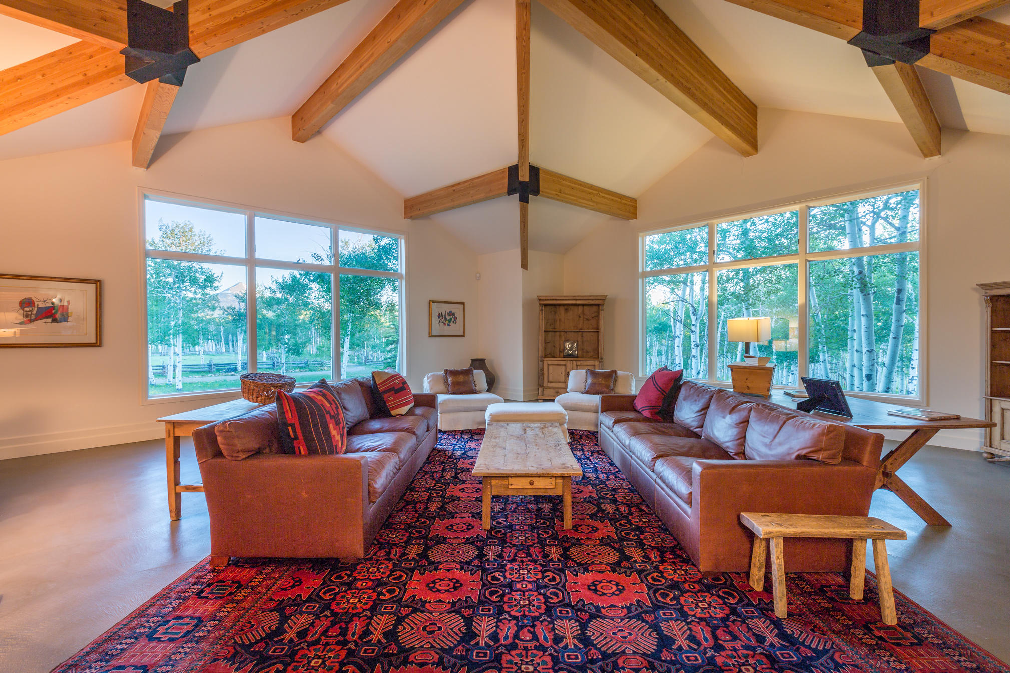 3289 Laughing Dog Road Placerville, CO 81430 - Photo 7 of 52 a living room with furniture a large window and a rug
