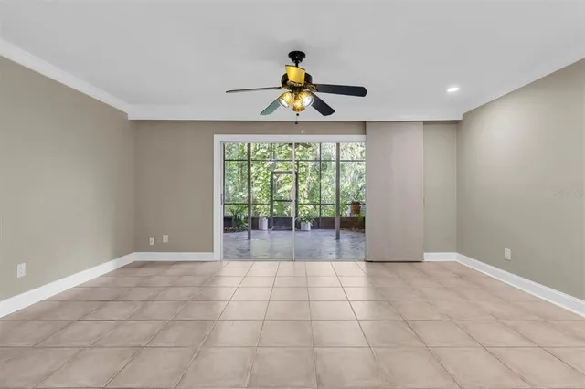 a view of an empty room and window