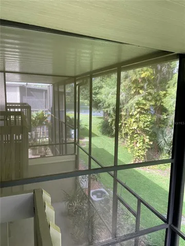 a bathroom with a large window