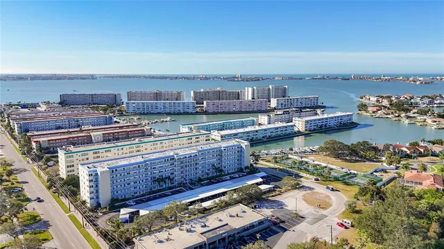 a city view with tall buildings