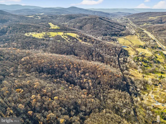a view of a city and mountains
