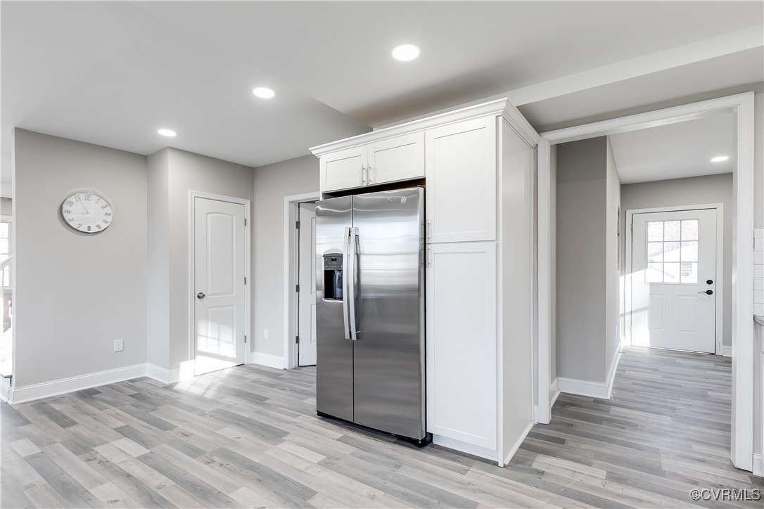 4308 Penick Road Henrico, VA 23228 - Photo 20 of 48 Kitchen featuring stainless steel fridge, white ca
