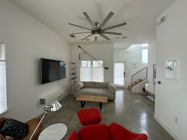 5501 Link Avenue, Unit A Austin, TX 78751 - Photo 5 of 30 a living room with furniture and a flat screen tv