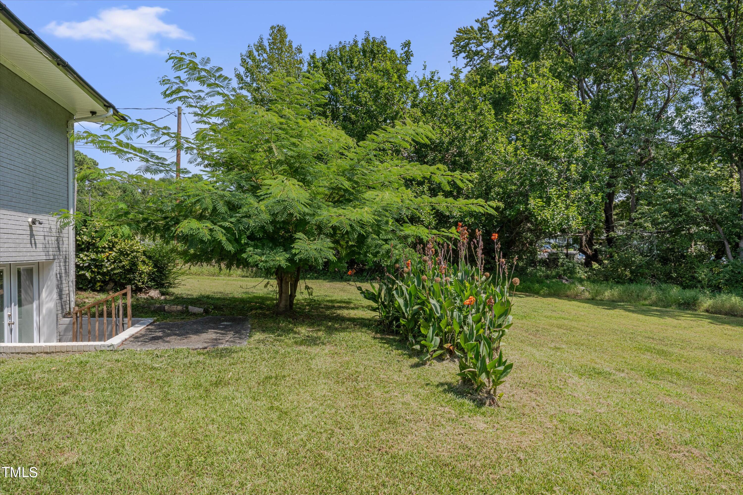 1620 Riddle Road Durham, NC 27713 - Photo 18 of 18 a backyard of a house with lots of green space