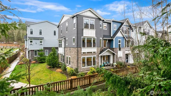 a front view of a house with balcony