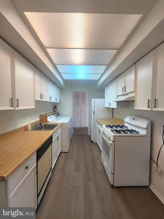 a kitchen with a stove a sink and a refrigerator