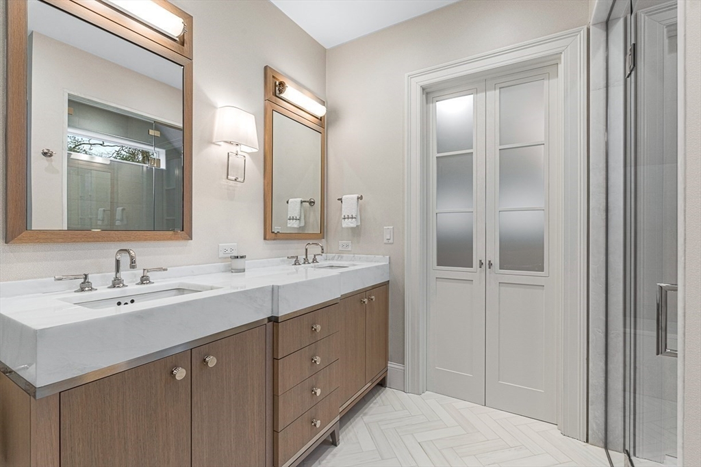 168 Beaver Road Weston, MA 02493 - Photo 14 of 27 a bathroom with a double vanity sink mirror and