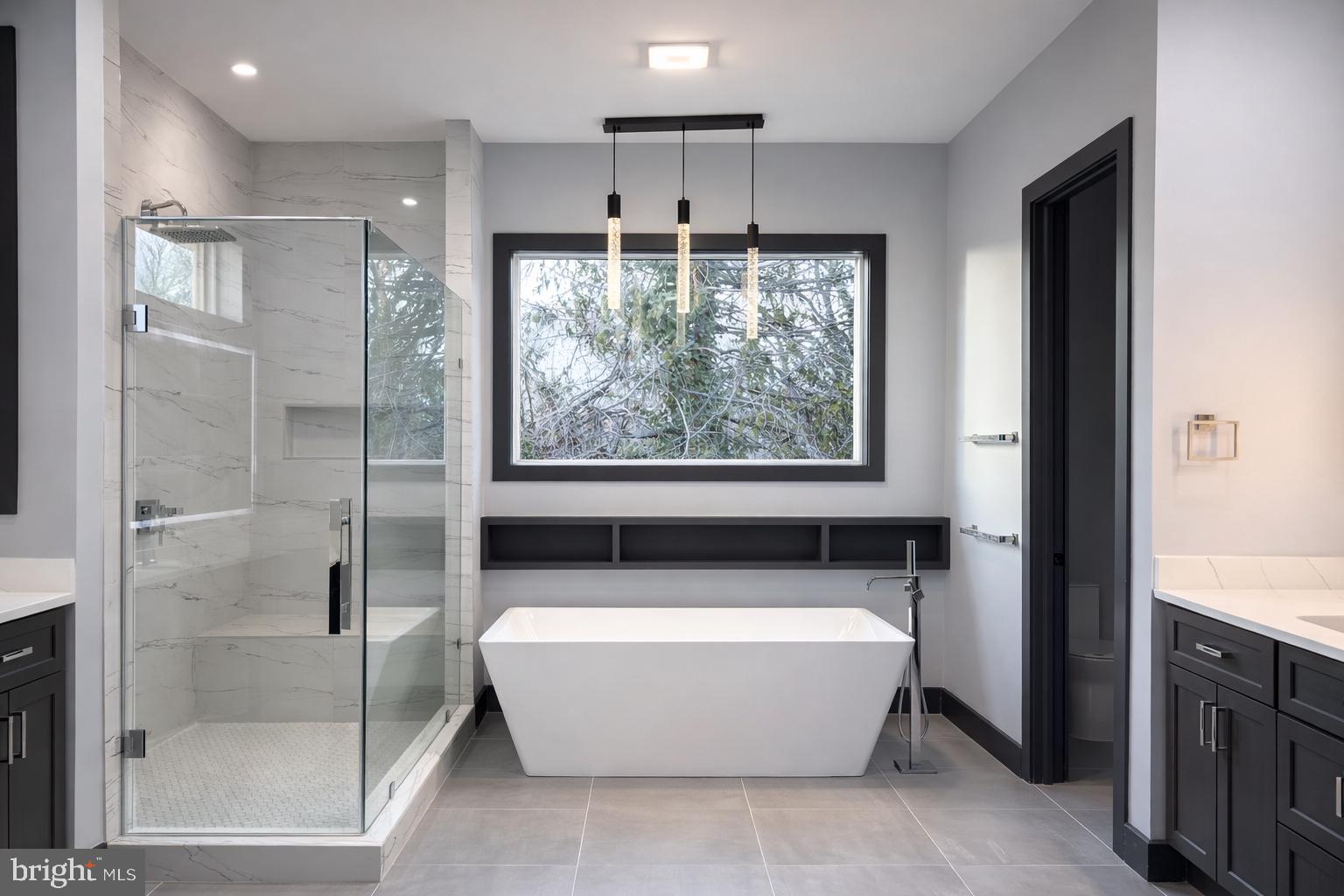 2613 Beacon Hill Road Alexandria, VA 22306 - Photo 32 of 65 Sleek modern bathroom oasis.